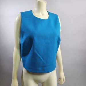 Theory Blue Sleeveless Top - SizeL Scooped neck with contemporary back zipper 💙